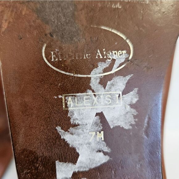 Etienne Aigner Vintage Alexis Brown Leather Harness Equestrian Riding Boots 7 - Picture 16 of 16